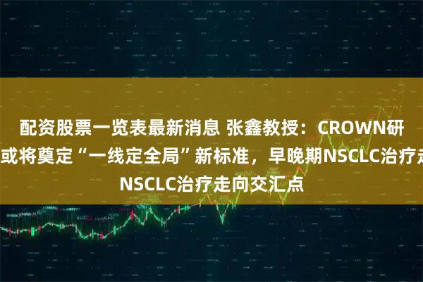 配资股票一览表最新消息 张鑫教授：CROWN研究7年随访或将奠定“一线定全局”新标准，早晚期NSCLC治疗走向交汇点